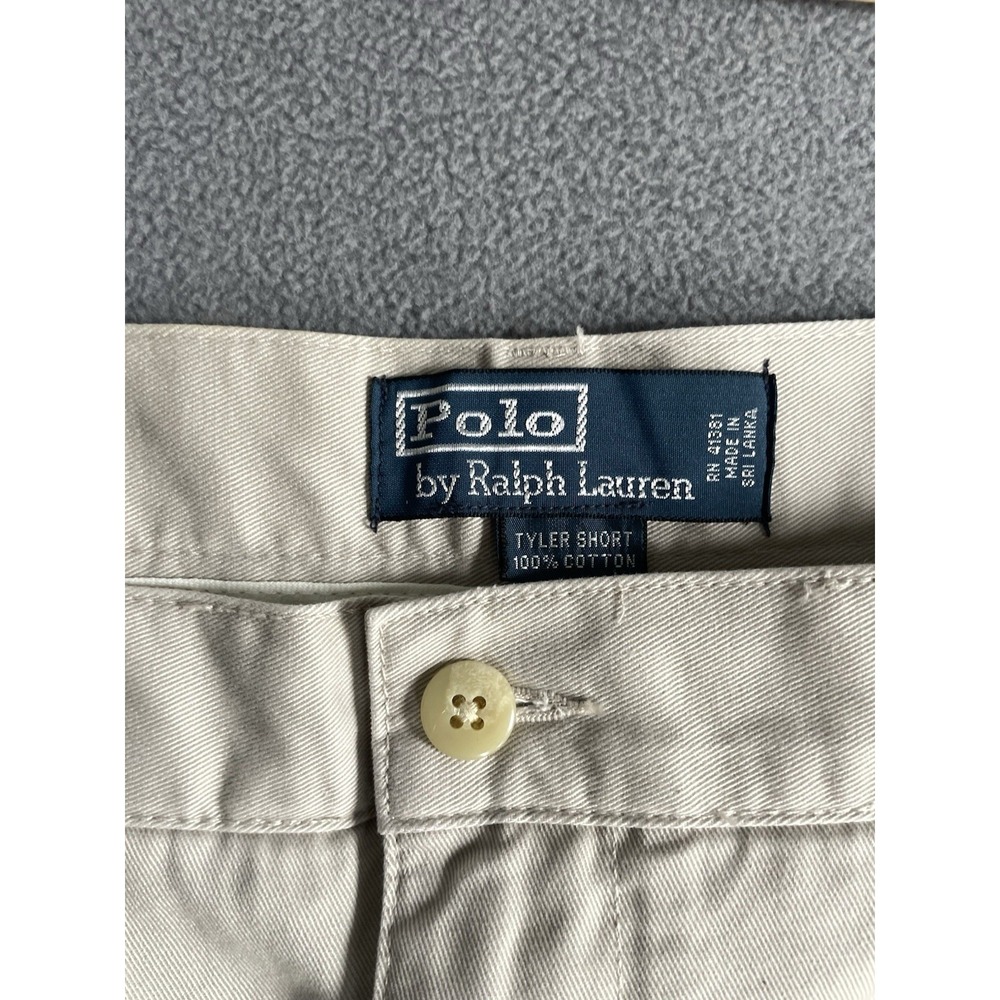 Polo Ralph Lauren Tyler Shorts Men's 40 Tan Chino Pleated Cotton New!! - Picture 5 of 6